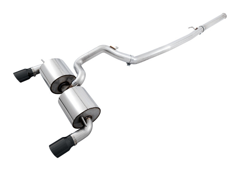 AWE Tuning Ford Focus RS Touring Edition Cat-back Exhaust - Non-Resonated - Diamond Black Tips-thumbmail-1