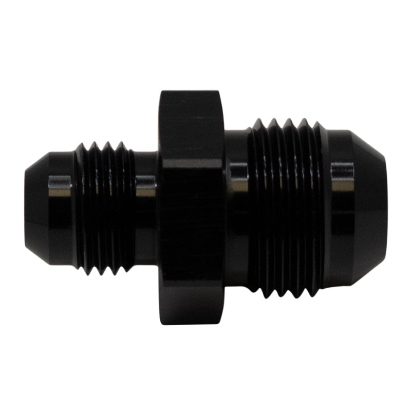 DeatschWerks 8AN Male Flare to 6AN Male Flare Reducer Straight - Anodized Matte Black-thumbmail-1