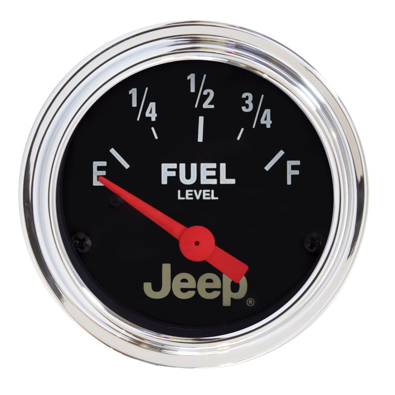 Autometer Jeep 52mm 0 OHMS Empty/90 OHMS Full Short Sweep Electronic Fuel Level Gauge-thumbmail-1