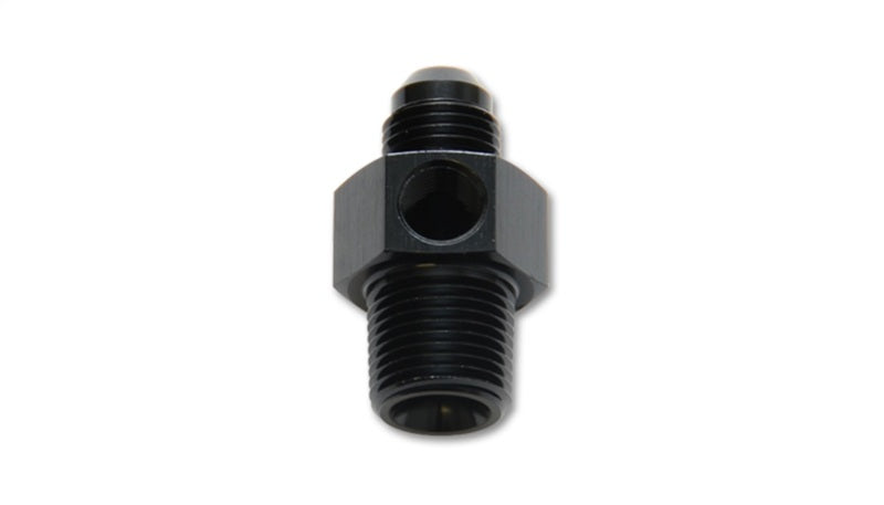 Vibrant -8AN Male to 3/8in NPT Male Union Adapter Fitting w/ 1/8in NPT Port-thumbmail-1
