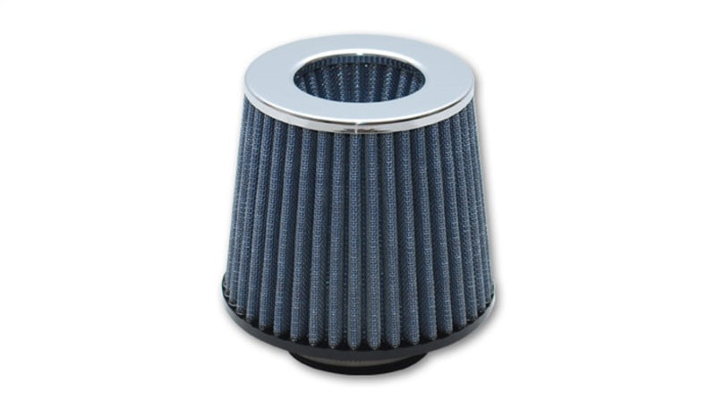 Vibrant Open Funnel Perf Air Filter (5in Cone O.D. x 5in Tall x 2.5in inlet I.D.) Chrome Filter Cap-thumbmail-1