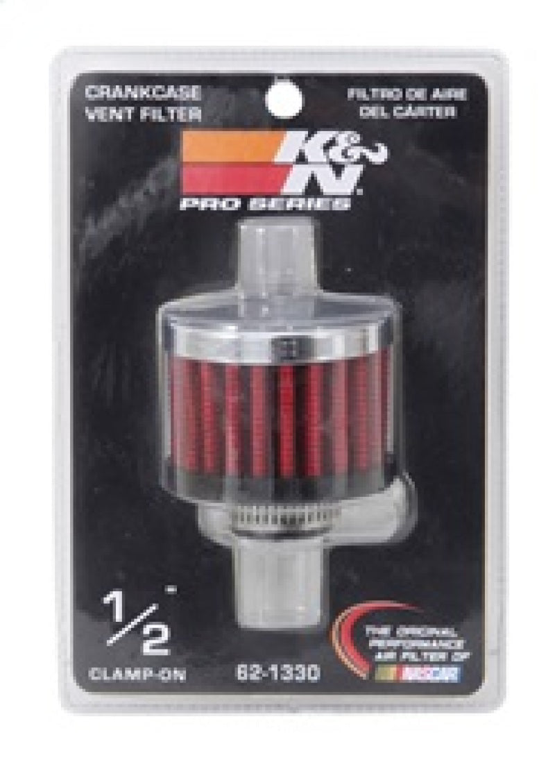K&N Clamp On Rubber Base Crankcase Vent Filter 0.5in Flange ID 2in OD 1.5in Height-thumbmail-6