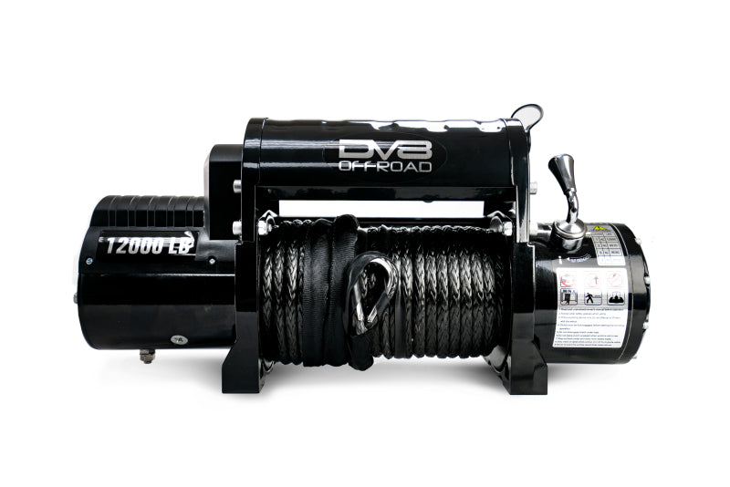 DV8 Offroad 12000 LB Winch w/ Synthetic Line & Wireless Remote - Black-thumbmail-6