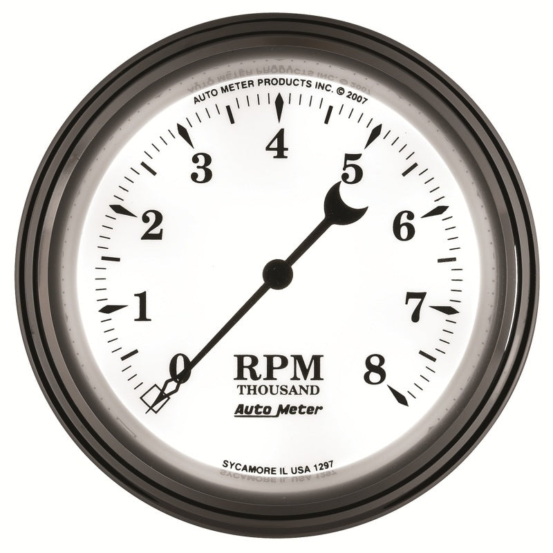 AutoMeter Gauge Tachometer 3-3/8in. 8K RPM In-Dash Old Tyme White II-thumbmail-4