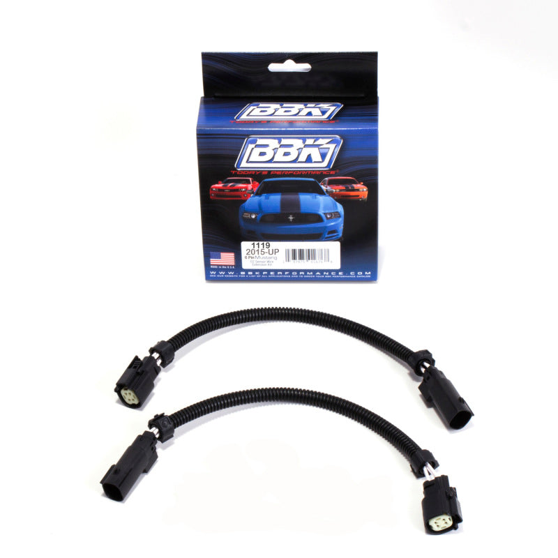 BBK 2015 Mustang GT V6 6-Pin Front O2 Sensor Wire Harness Extensions 12 (pair)-thumbmail-1