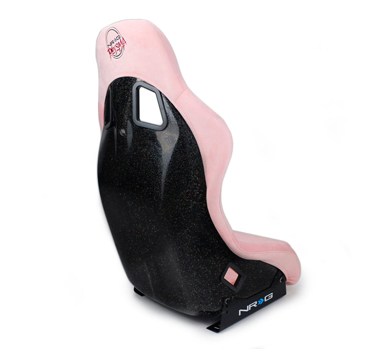 NRG FRP Bucket Seat Prisma Edition w/ Pearlized Back and Pink Alcantara (Medium)-thumbmail-1