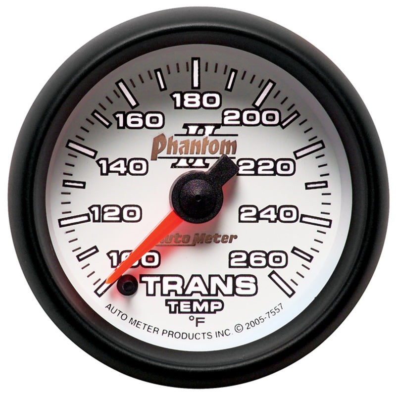 Autometer Phantom II 52mm Full Sweep Electronic 100-260 Deg F Transmission Temperature Gauge-thumbmail-2