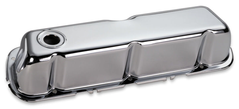 Moroso Ford 302/351W Valve Cover - w/Baffles - No Logo - Stamped Steel Chrome Plated - Pair-thumbmail-1