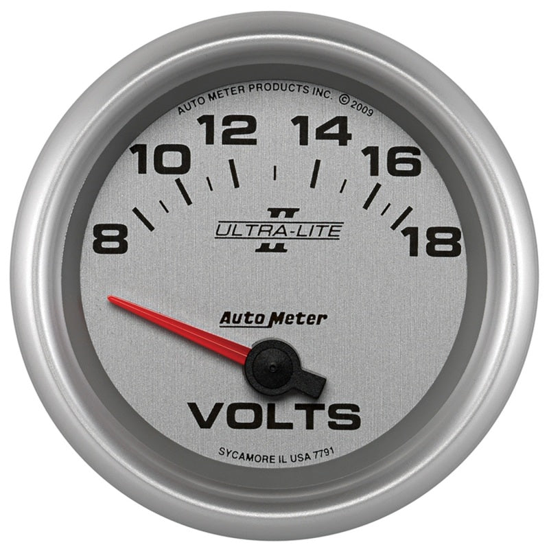 Autometer Ultra-Lite II 2-5/8in 18V Electric Voltmeter Gauge-thumbmail-1