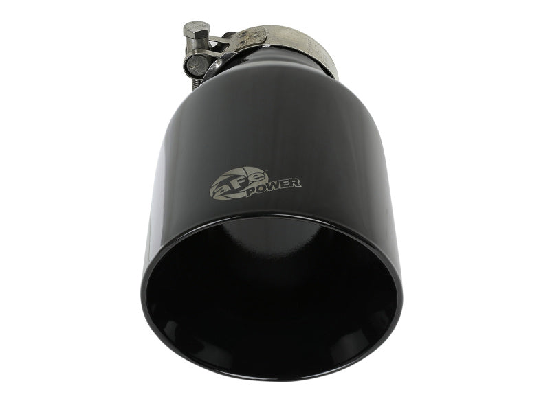 aFe MACH Force-Xp 409 SS Clamp-On Exhaust Tip 2.5in. Inlet / 4.5in. Outlet / 9in. L - Black-thumbmail-2