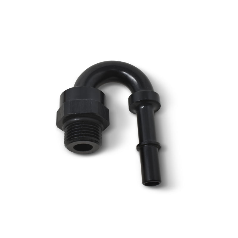 Russell Performance Adapter Fitting 3/8in SAE Quick Disc Male to #6 SAE Port Male Swivel 180Deg Blk-thumbmail-5