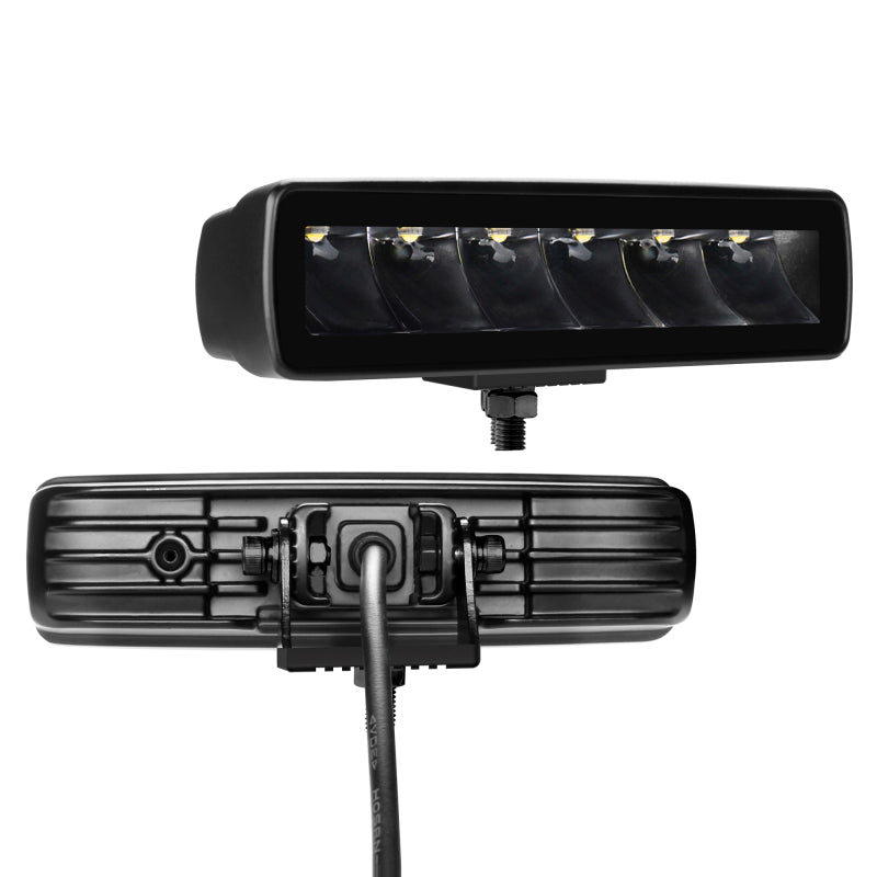 Go Rhino Xplor Blackout Series Sixline LED Spot Light Kit (Surface/Threaded Stud Mount) - Blk (Pair)-thumbmail-5