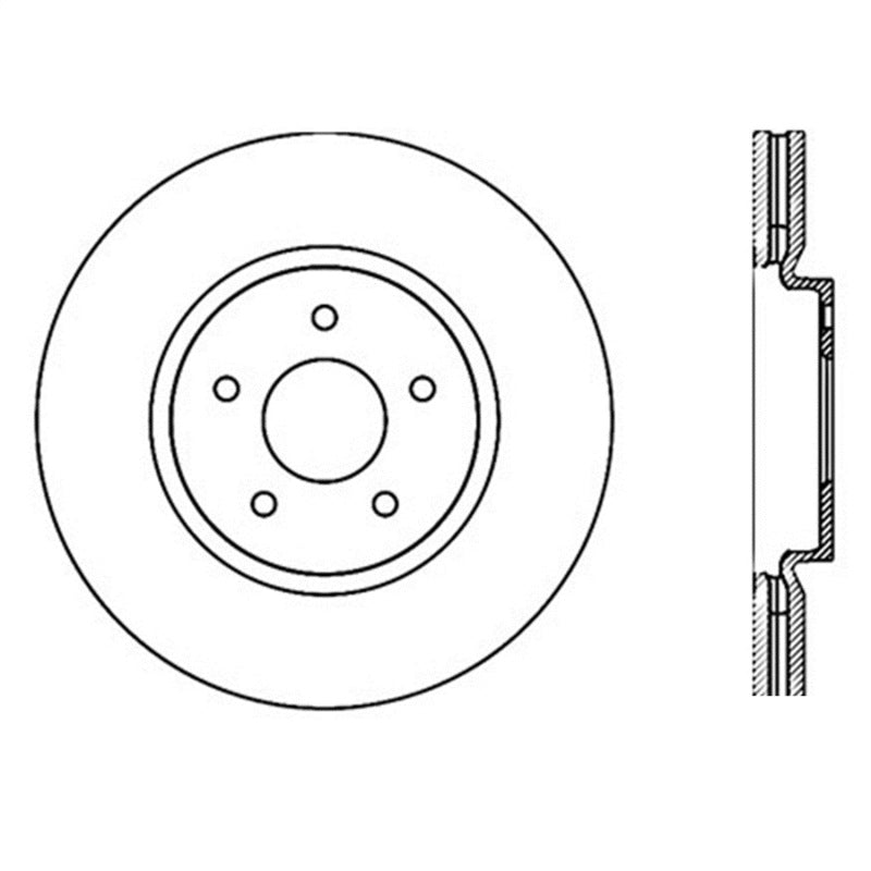 StopTech Infiniti G37 / Nissan 370Z SportStop Slotted & Drilled Front Left Rotor-thumbmail-5