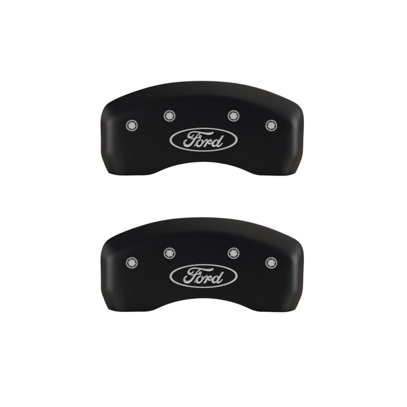 MGP 4 Caliper Covers Engraved Front & Rear Oval logo/Ford Red finish silver ch-thumbmail-4