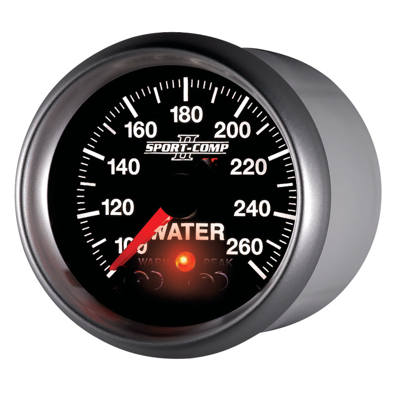 Autometer Sport-Comp II 52.4mm 100-260 Deg F Water Temp Peak & Warn w/ Electronic Control Gauge-thumbmail-2