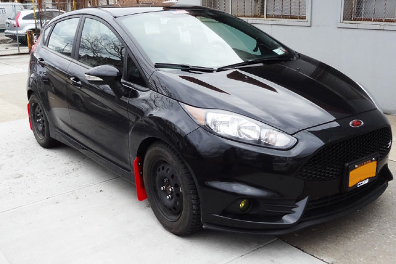 Rally Armor 13-19 USDM Ford Fiesta ST Black UR Mud Flap w/ Silver Logo-thumbmail-2