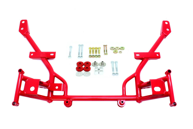 BMR 05-14 S197 Mustang K-Member w/ 1/2in Lowered Motor Mounts and STD. Rack Mounts - Red-thumbmail-1