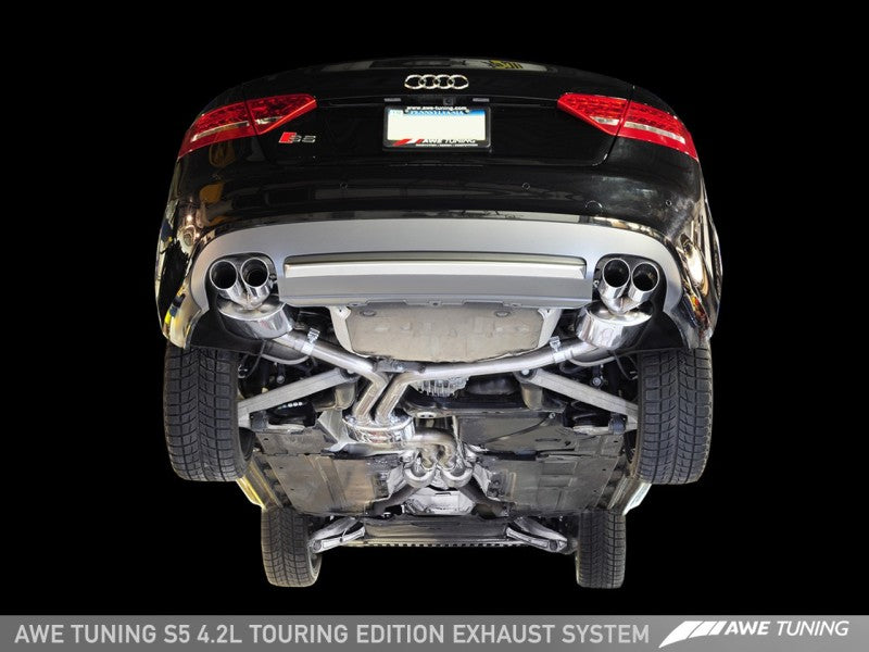 AWE Tuning Audi B8 S5 4.2L Touring Edition Exhaust System - Polished Silver Tips-thumbmail-1