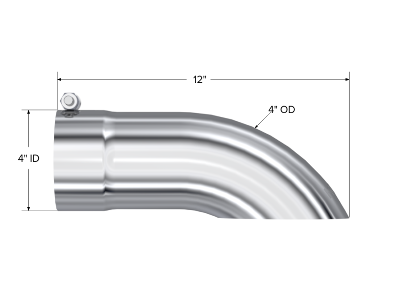 MBRP Universal Tip 4 O.D. Turn Down 4 inlet 12 length-thumbmail-4