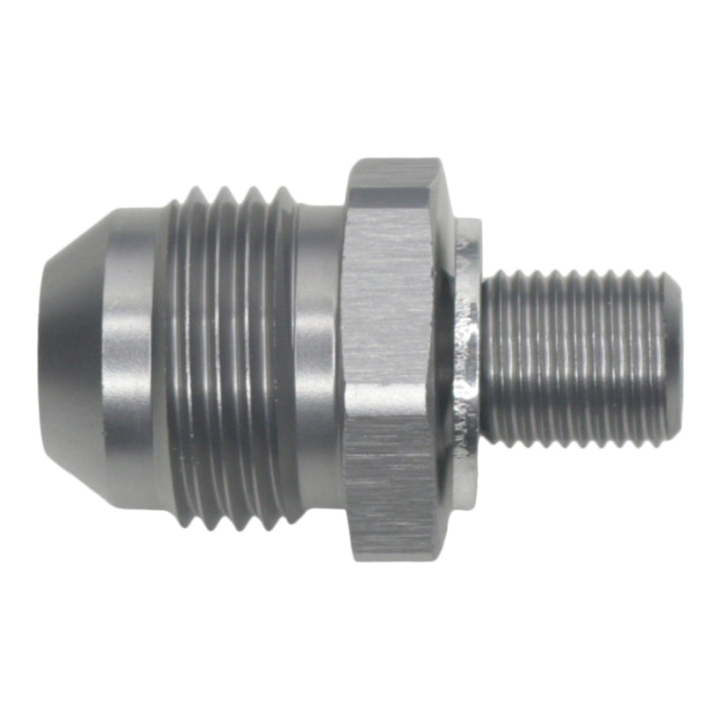 DeatschWerks 8AN Male Flare to M10 X 1.0 Male Metric - Anodized Titanium-thumbmail-1