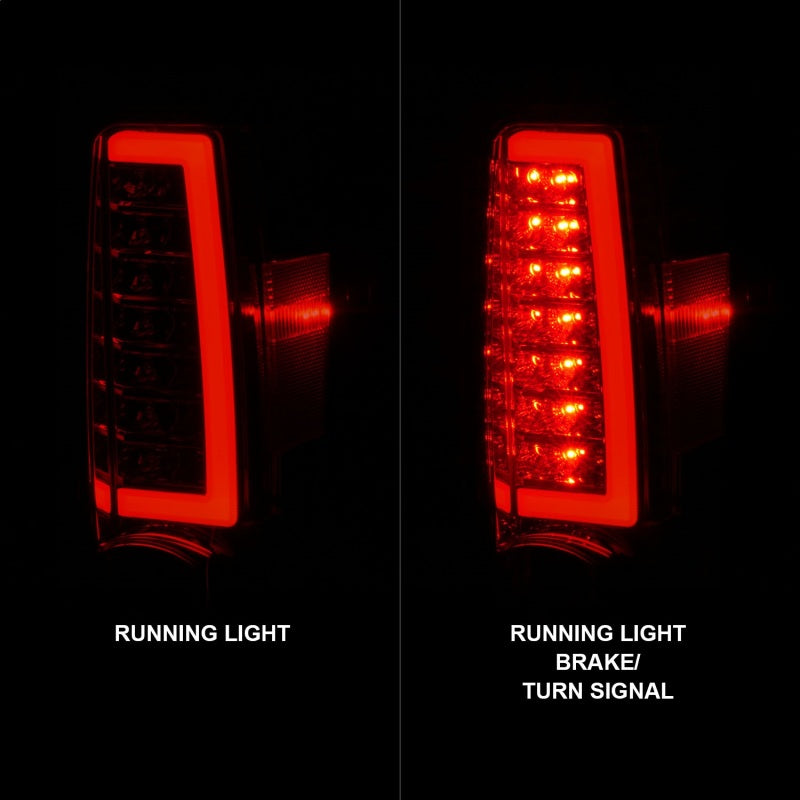 ANZO 2004-2012 Chevrolet Colorado/ GMC Canyon LED Tail Lights w/ Light Bar Chrome Housing Red/Clear-thumbmail-3
