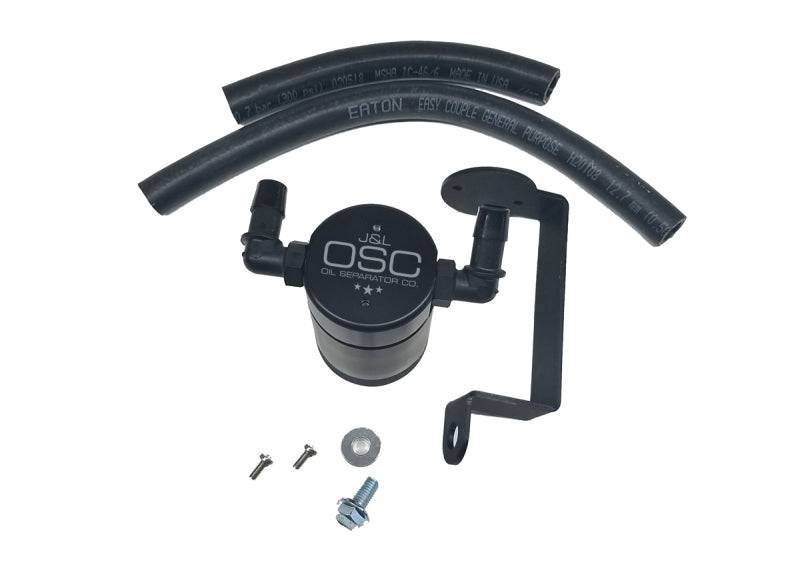 J&L 05-22 Dodge Charger 5.7L Hemi Passenger Side Oil Separator 3.0 - Black Anodized-thumbmail-1