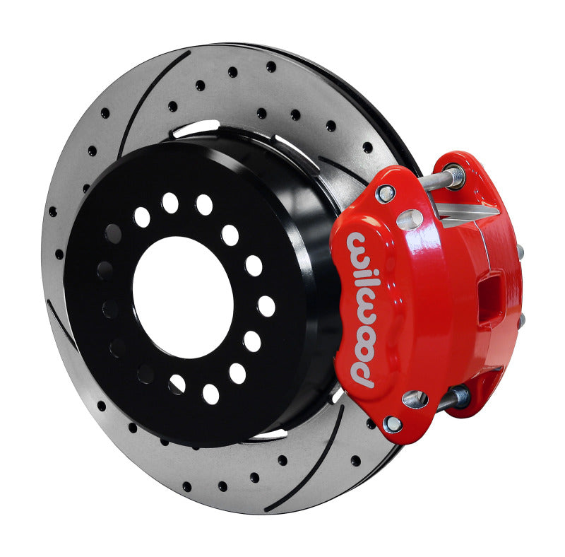 Wilwood D154 P/S P-B Kit Drilled-Red New Big Ford 2.50in Off Front Mount-thumbmail-1