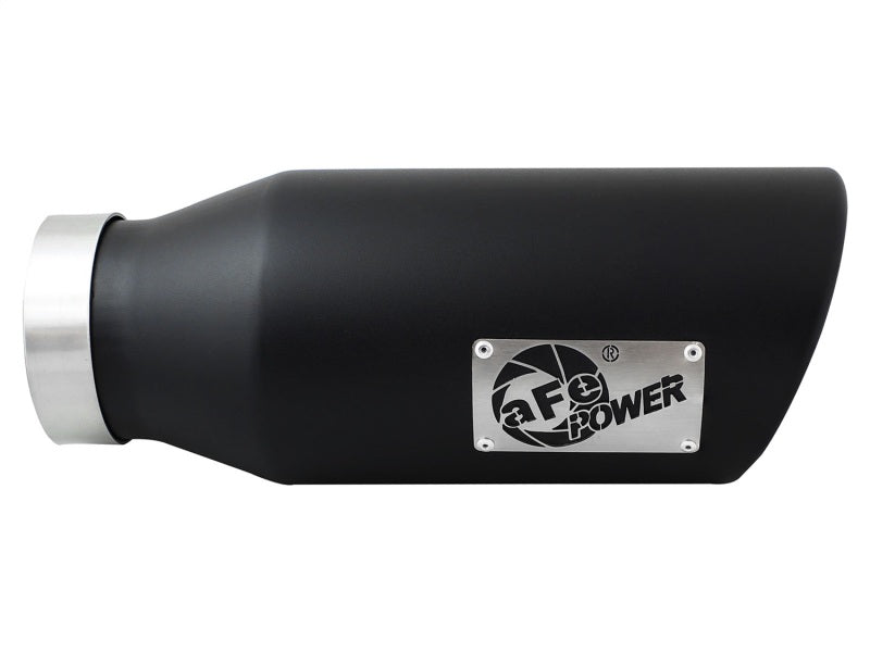aFe Diesel Exhaust Tip Bolt On Black 4in Inlex x 6in Outlet x 15in-thumbmail-2