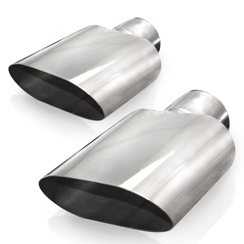 Stainless Works Big Oval Exhaust Tips 3in Inlet (priced per pair)-thumbmail-1