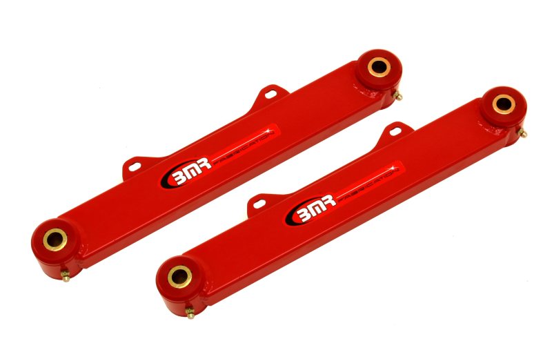 BMR 10-15 5th Gen Camaro Rear Non-Adj. Toe Rods (Polyurethane) - Red-thumbmail-1