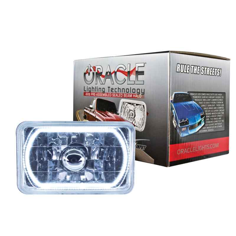 Oracle Pre-Installed Lights 4x6 IN. Sealed Beam - White Halo-thumbmail-1