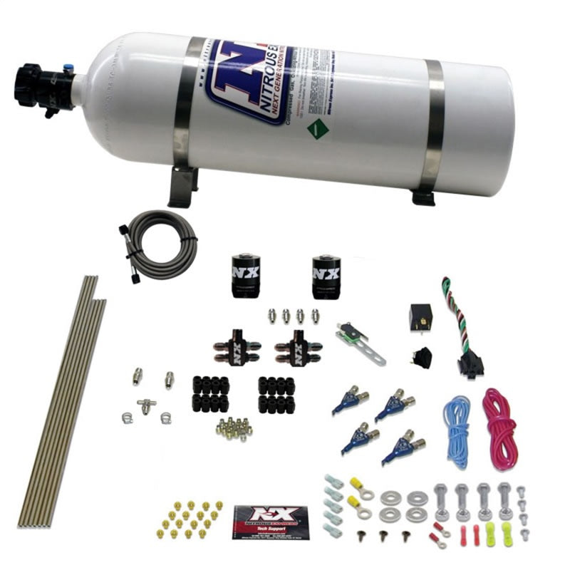 Nitrous Express 4 Cyl Gasoline EFI Nitrous Kit (50-250HP) w/15lb Bottle-thumbmail-1