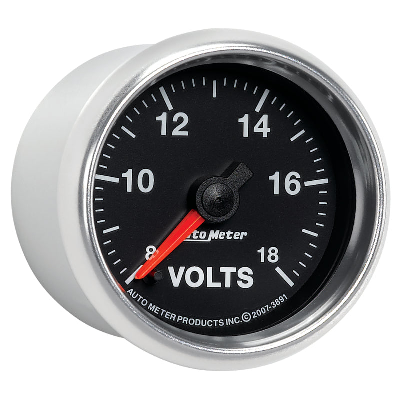 Autometer GS Series 2-1/16in Voltmeter 18V Electrical Gauge Full Sweep-thumbmail-2