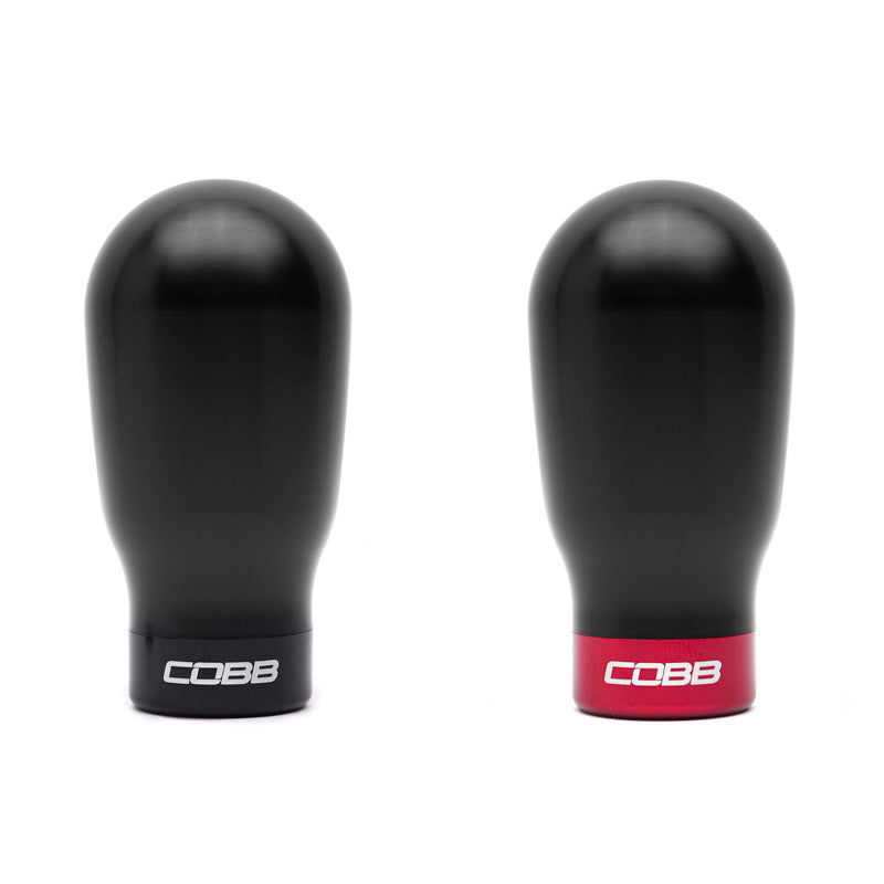 Cobb Subaru 6-Speed Tall Weighted COBB Shift Knob - Black (Incl. Both Red + Blk Collars)-thumbmail-1