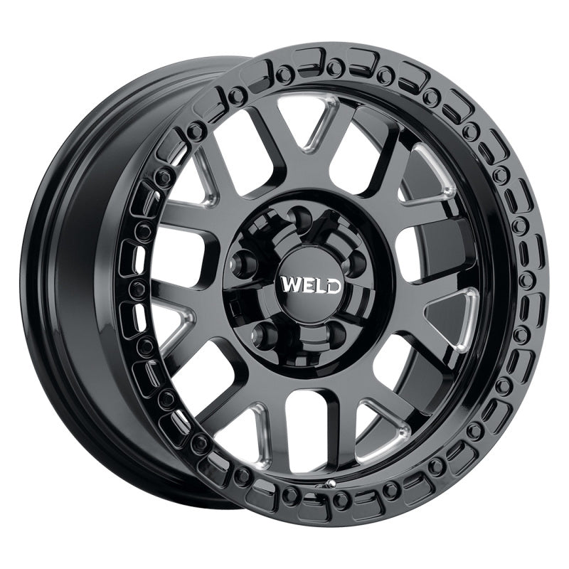 Weld Off-Road W105 17X9.0 Cinch 6X135 6X139.7 ET00 BS5.00 Gloss Black MIL 106.1-thumbmail-1