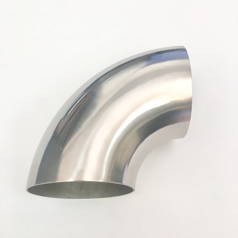 Ticon Industries 3.5in Diameter 90 1.1D/4in CLR 1.5mm /.059in Wall Thickness Titanium Elbow-thumbmail-1