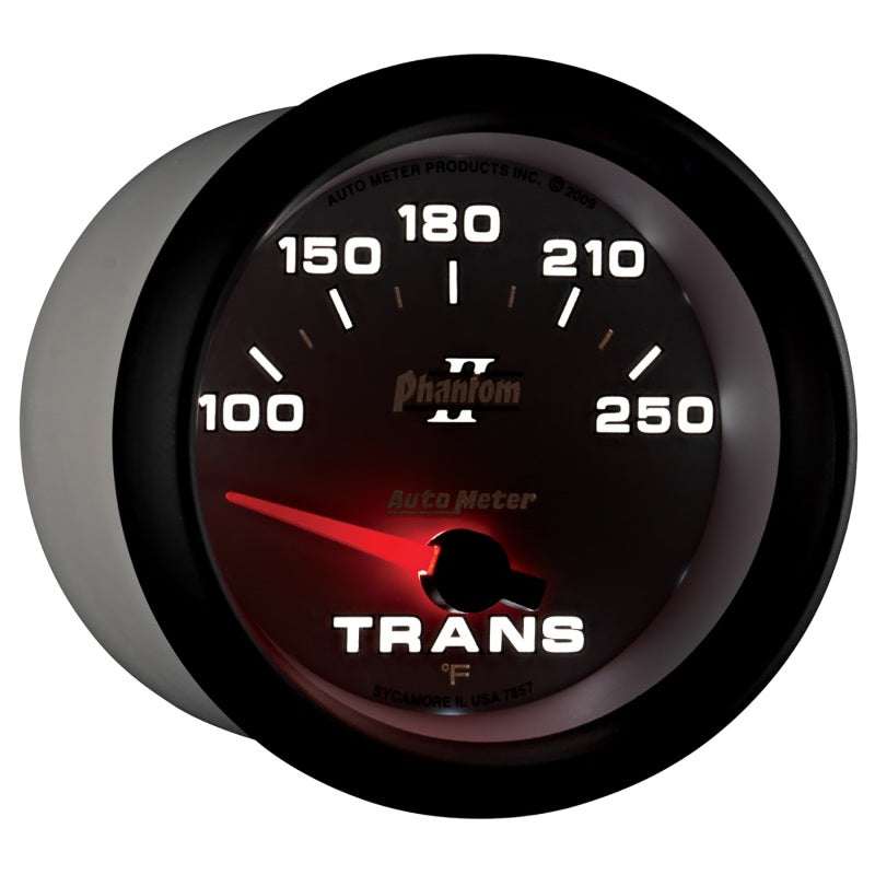 AutoMeter Gauge Transmission Temp 2-5/8in. 100-250 Deg. F Electric Phantom II-thumbmail-2