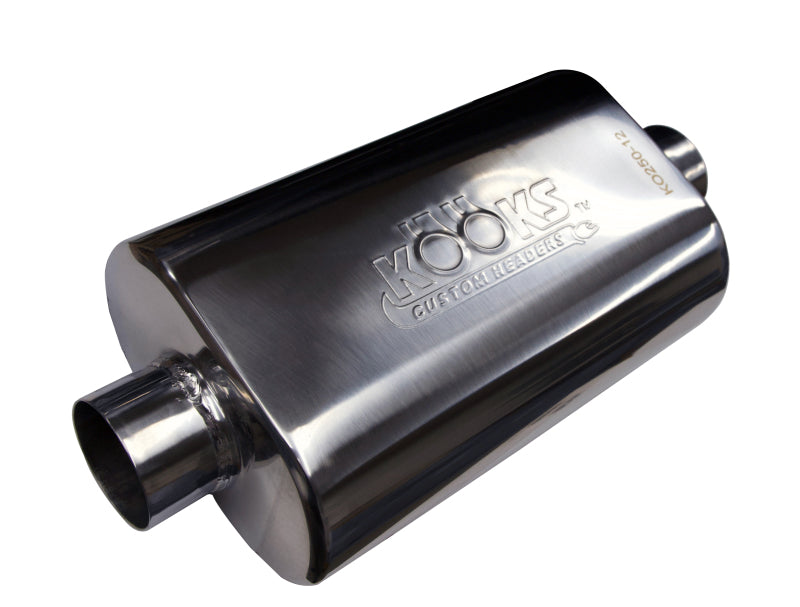 Kooks Universal 2 1/2in Center/Center Oval Muffler (4x8x12)-thumbmail-2