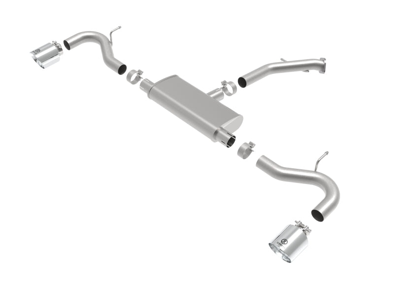 aFe Takeda Series 2.5in 409 SS Axle-Back Exhaust System Polished 18-20 Hyundai Elantra GT L4-1.6L(t)-thumbmail-3