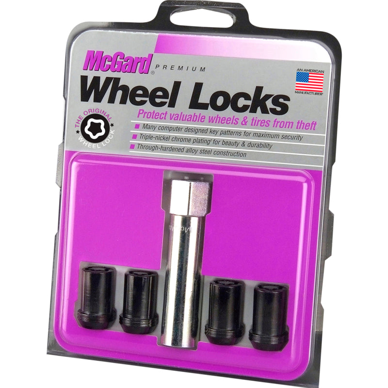 McGard Wheel Lock Nut Set - 4pk. (Tuner / Cone Seat) M12X1.5 / 13/16 Hex / 1.24in. Length - Black-thumbmail-1