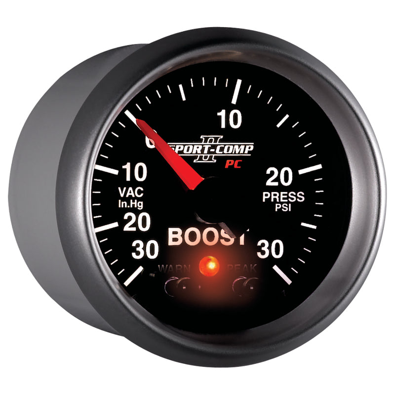 Autometer Sport-Comp II 52mm 30 IN HG / 30 PSI Electronic Boost/Vacuum Gauge-thumbmail-2