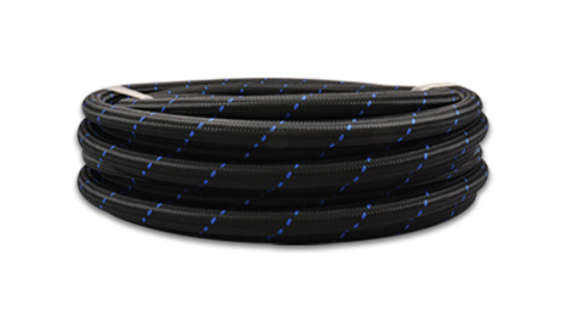 Vibrant -8 AN Two-Tone Black/Blue Nylon Braided Flex Hose (5 foot roll)-thumbmail-1