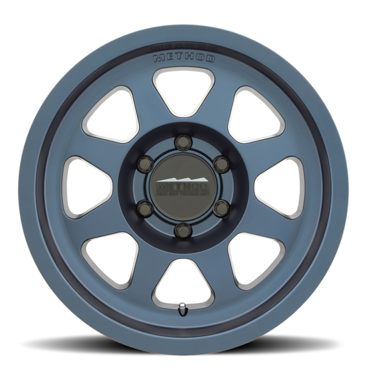 Method MR701 17x8.5 0mm Offset 5x5 71.5mm CB Bahia Blue Wheel