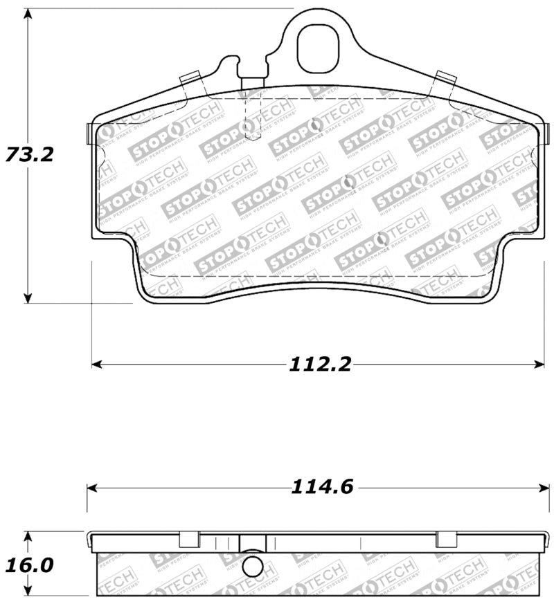 StopTech Performance 97-04 Porsche Boxster / 00-08 Boxster S / 98-08 911 Rear Brake Pads-thumbmail-3
