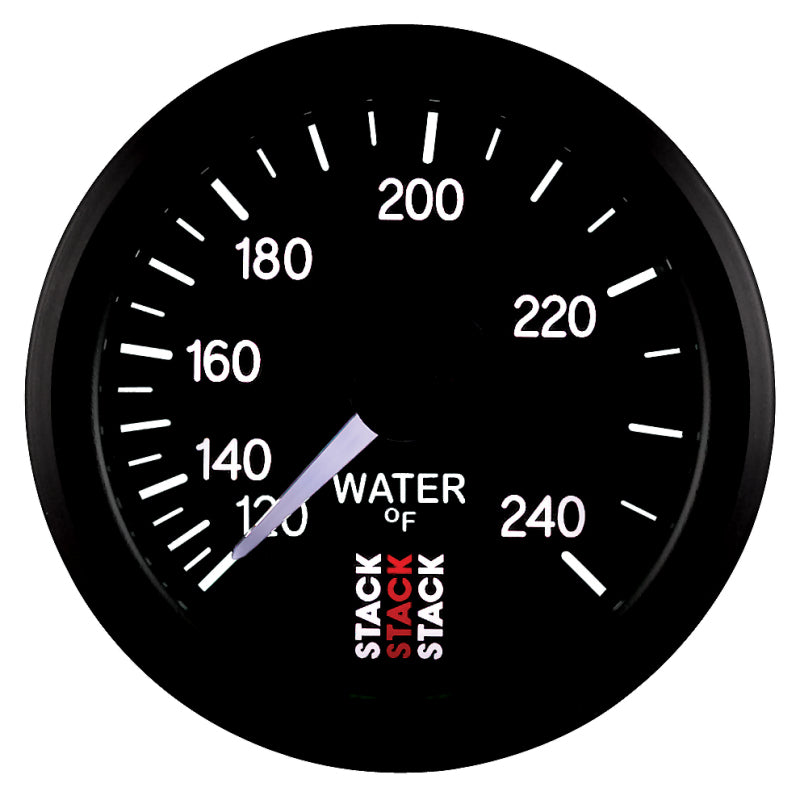 Autometer Stack 52mm 120-240 Deg F 1/2in Npt (M) Mechanical Water Temp Gauge - Black-thumbmail-2