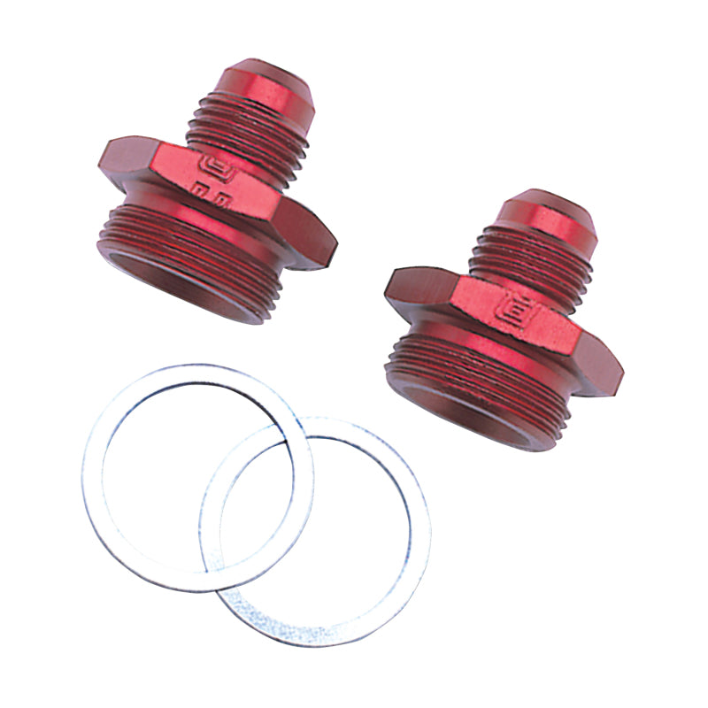 Russell Performance -6 AN Carb Adapter Fittings (2 pcs.) (Red)-thumbmail-1