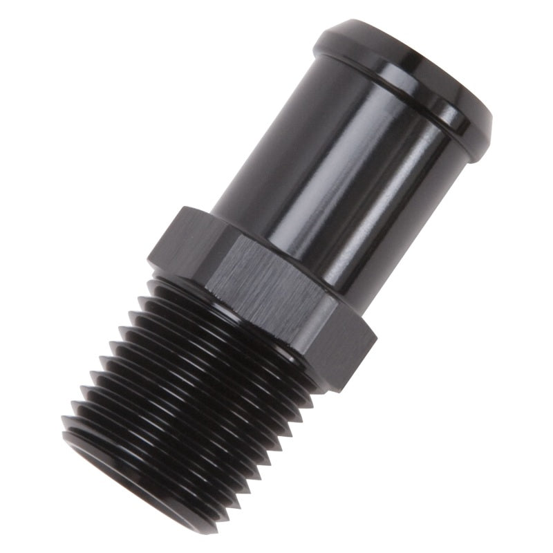 Edelbrock Hose End Straight 1/2In NPT to 3/4In Barb Black Anodize-thumbmail-3