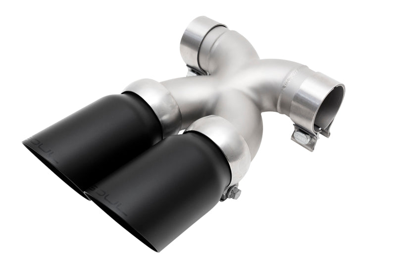 SOUL 13-16 Porsche 987.2 / 981 Cayman / Boxster Bolt-On X-Pipe w/ Tips - Slash Cut Satin Black Tips-thumbmail-1