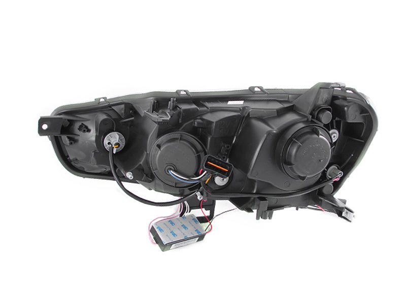 ANZO 2008-2015 Mitsubishi Lancer Projector Headlights w/ Halo Black (CCFL)-thumbmail-6