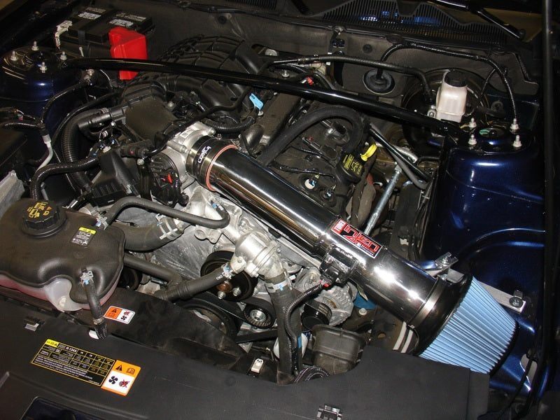 Injen 11-13 Ford Mustang V6 3.7L Wrinkle Black Power-Flow Air Intake System-thumbmail-4